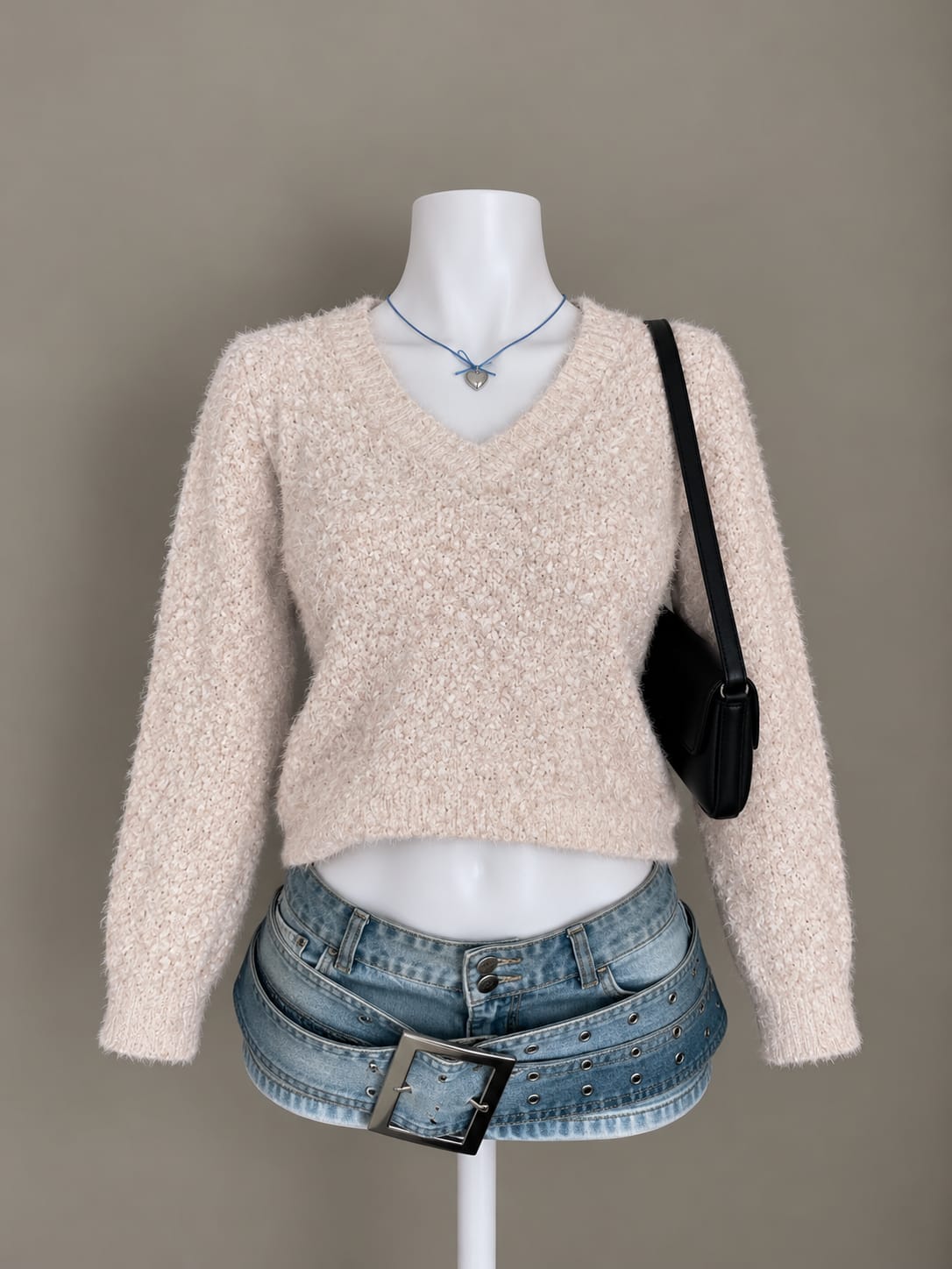 Blush Pink Crop Sweater