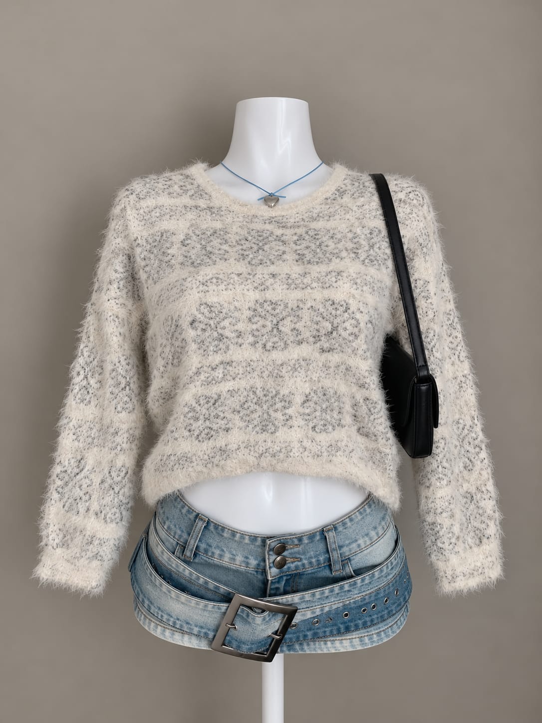 Cream Crop Sweater