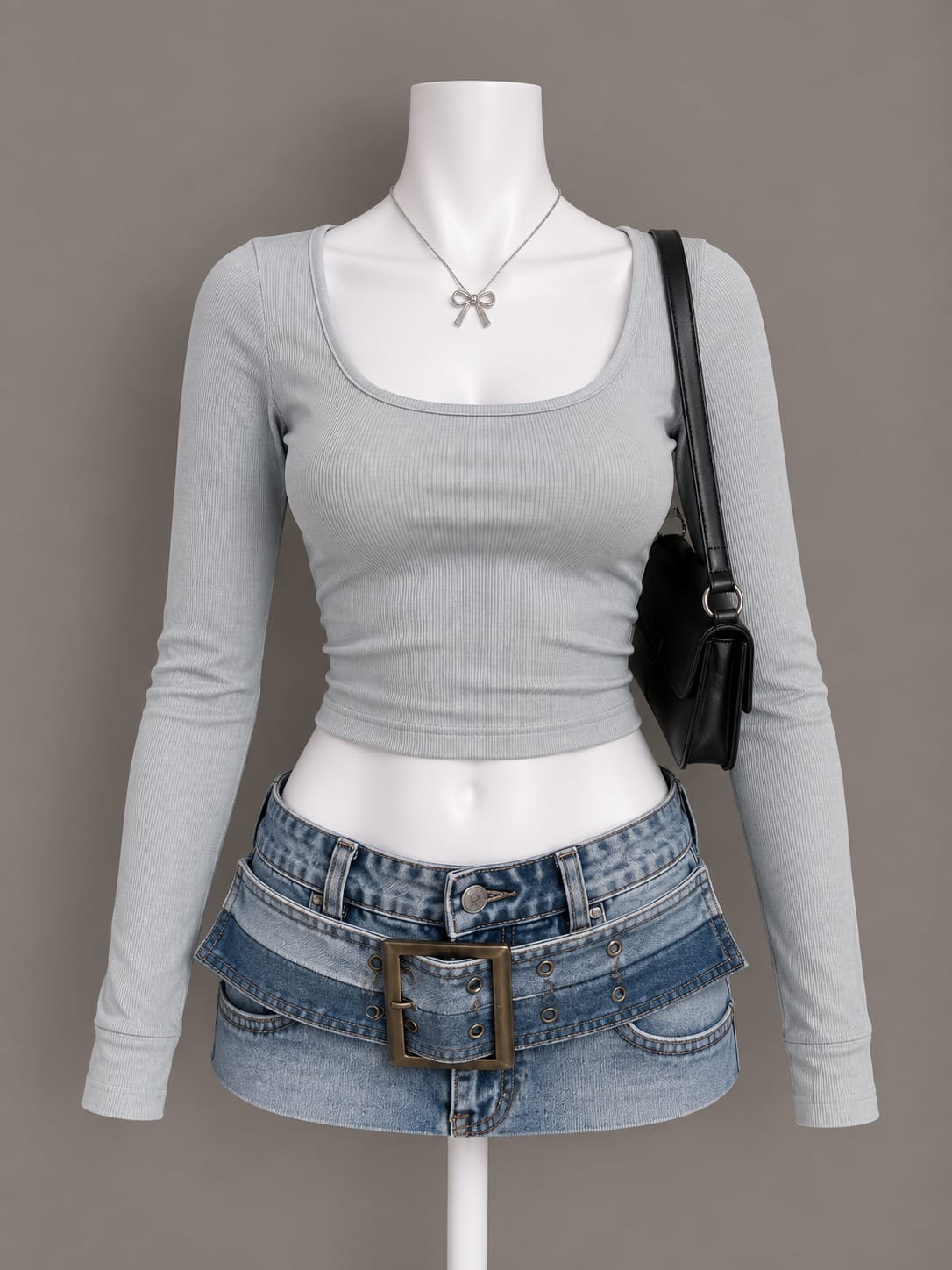 Light Gray Crop Top