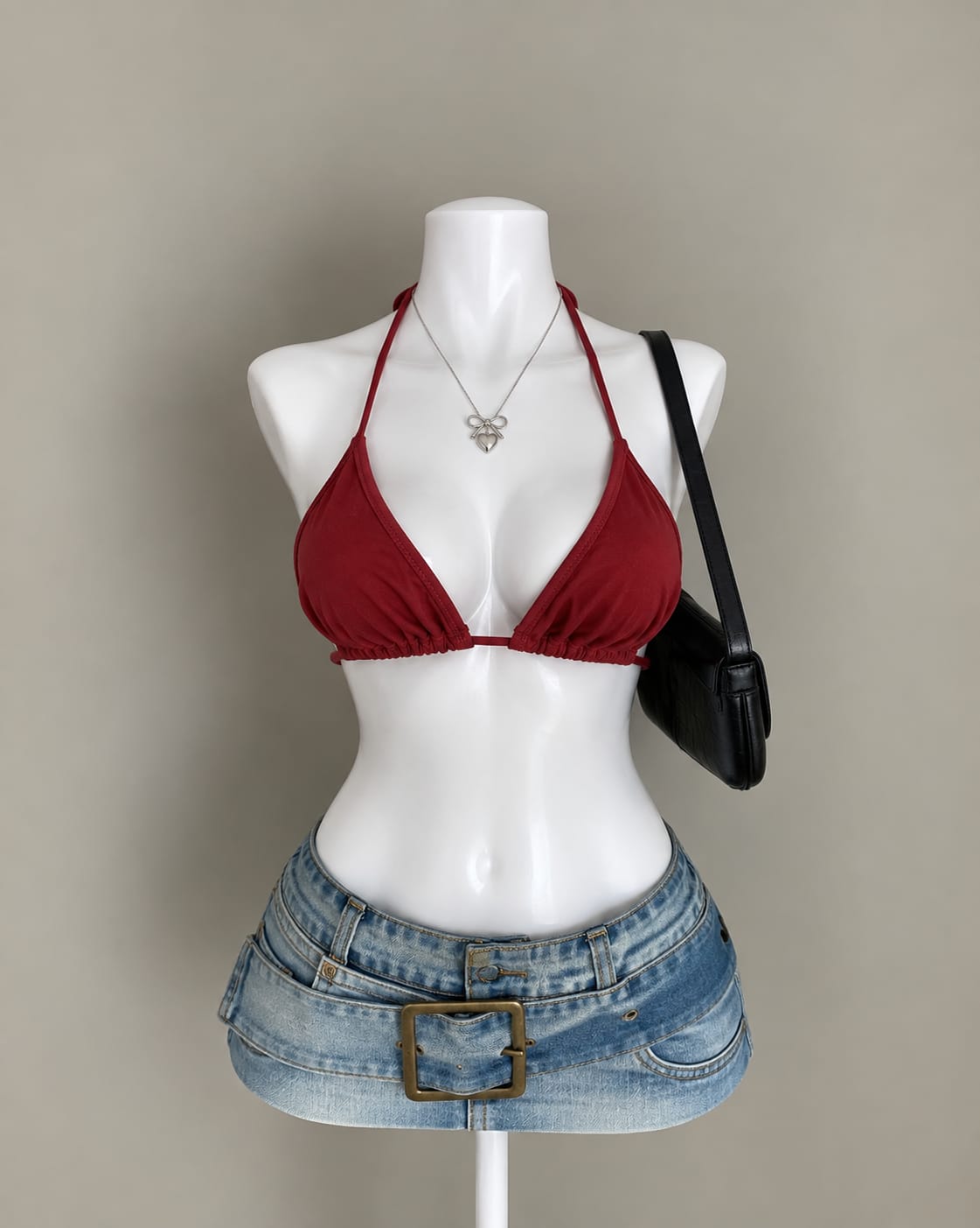 Burgundy Bikini Top