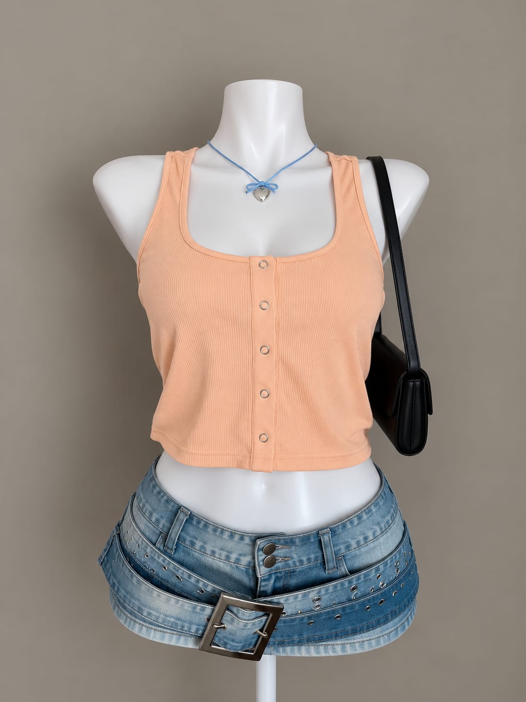 Peach Crop Top