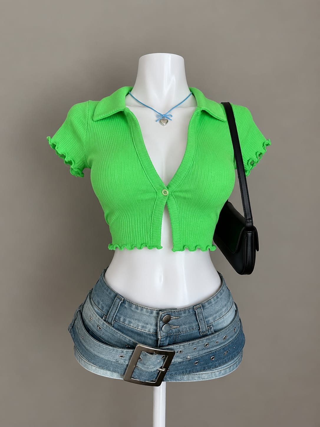 Neon Green Crop Top