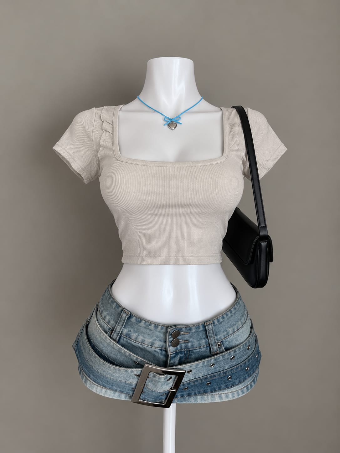 Cream Crop Top
