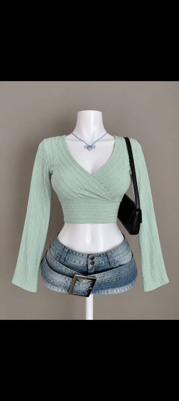 Mint Green Crop Top