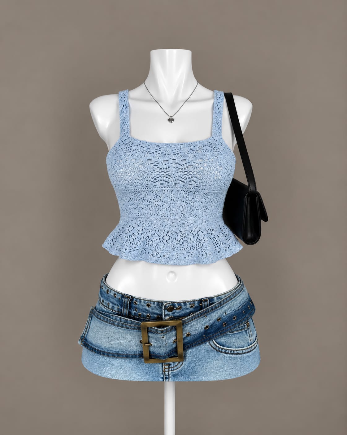 Light Blue Crop Top