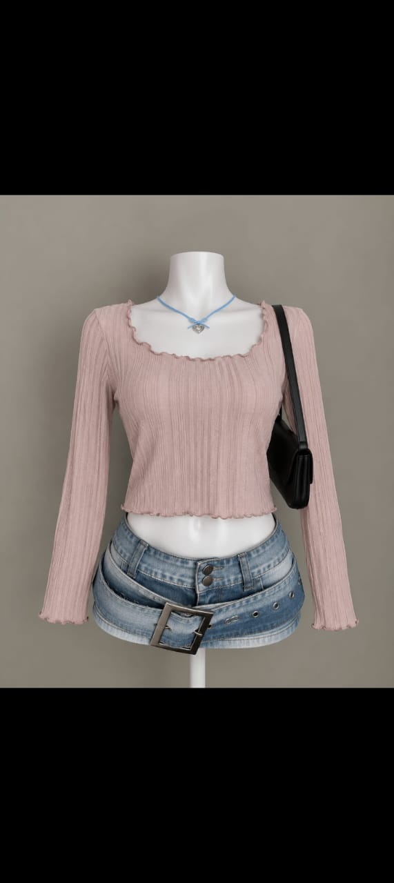 Light Pink Crop Top