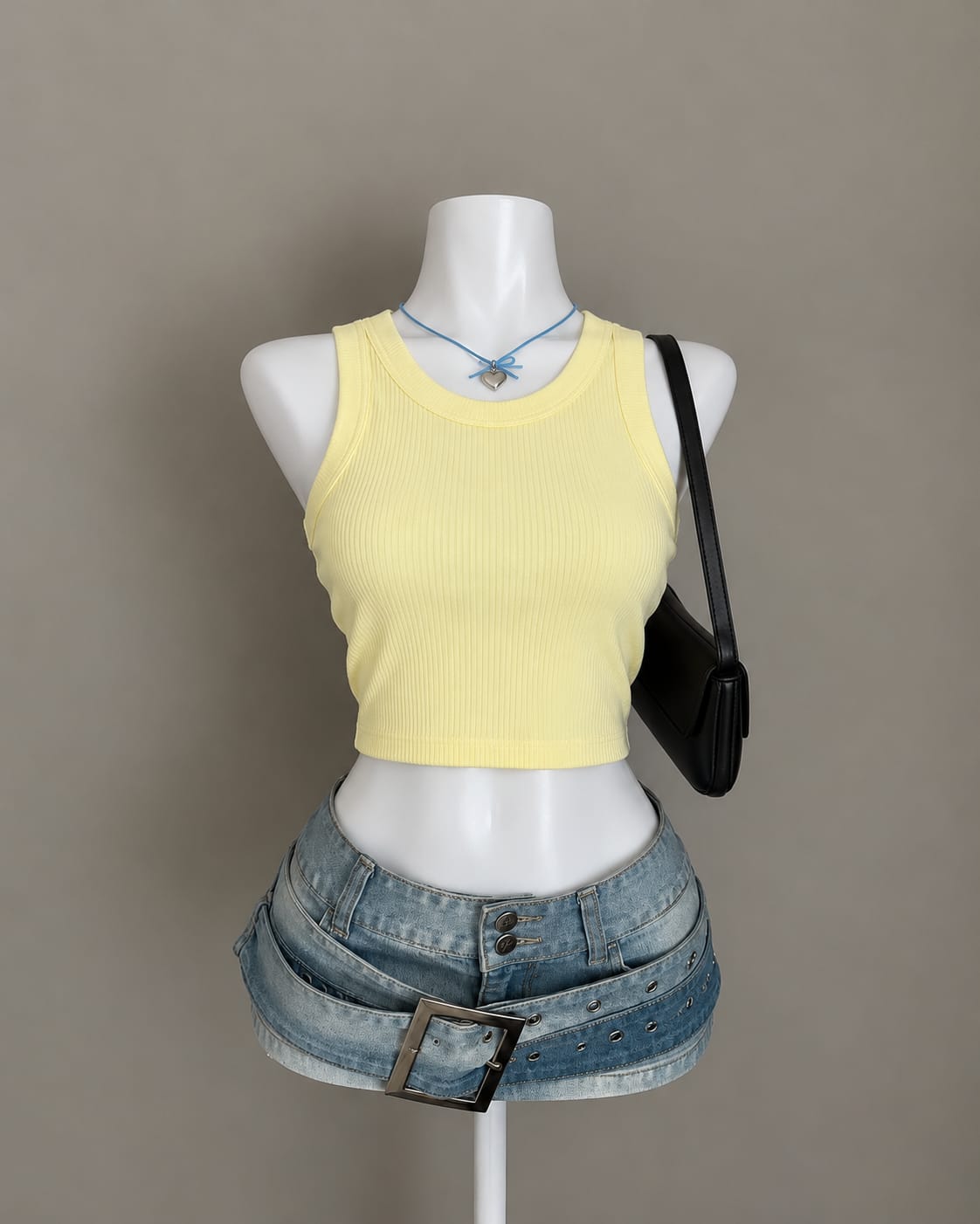Light Yellow Crop Top