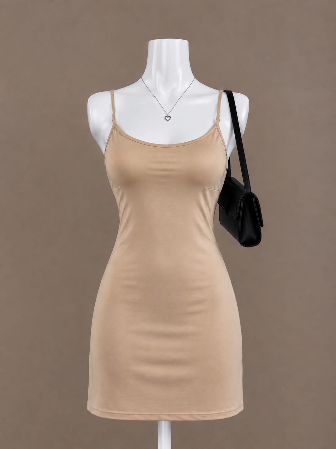 Beige Bodycon Dress
