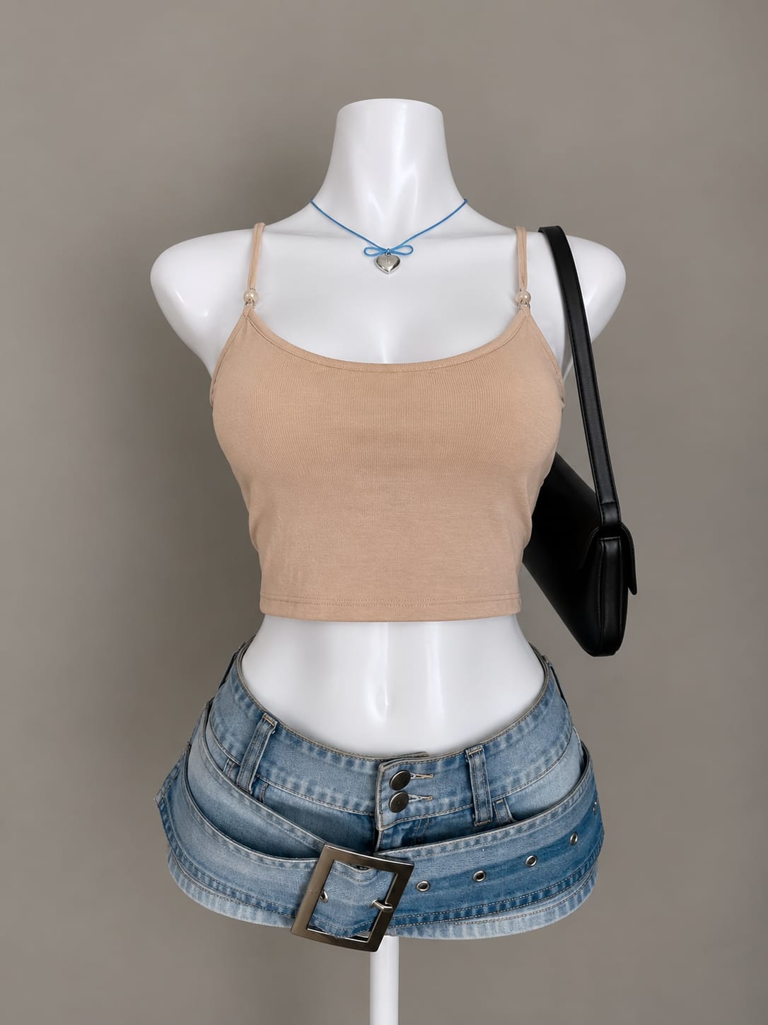 Beige Crop Top