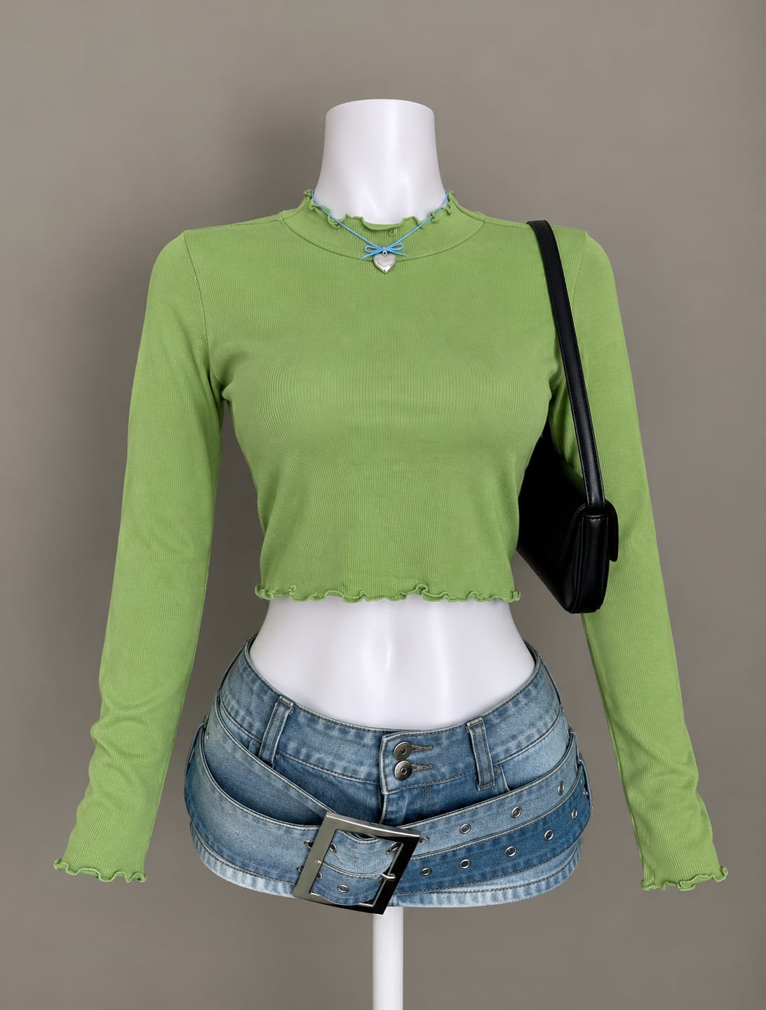 Green Crop Top