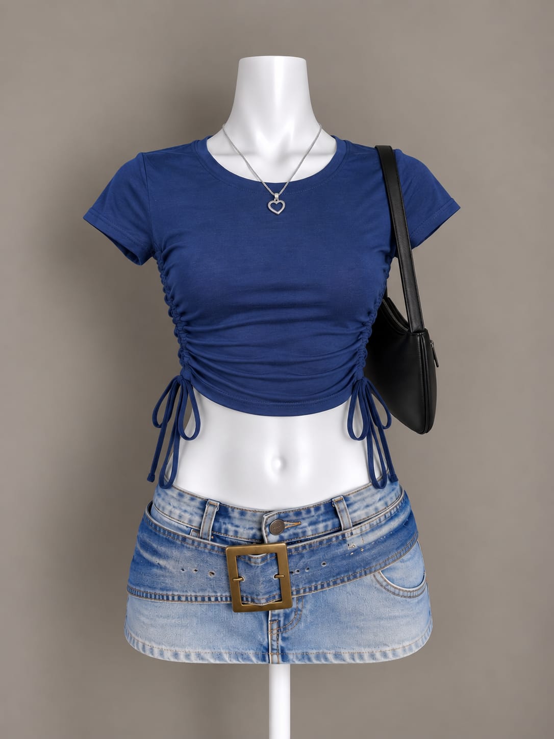 Navy Crop Top