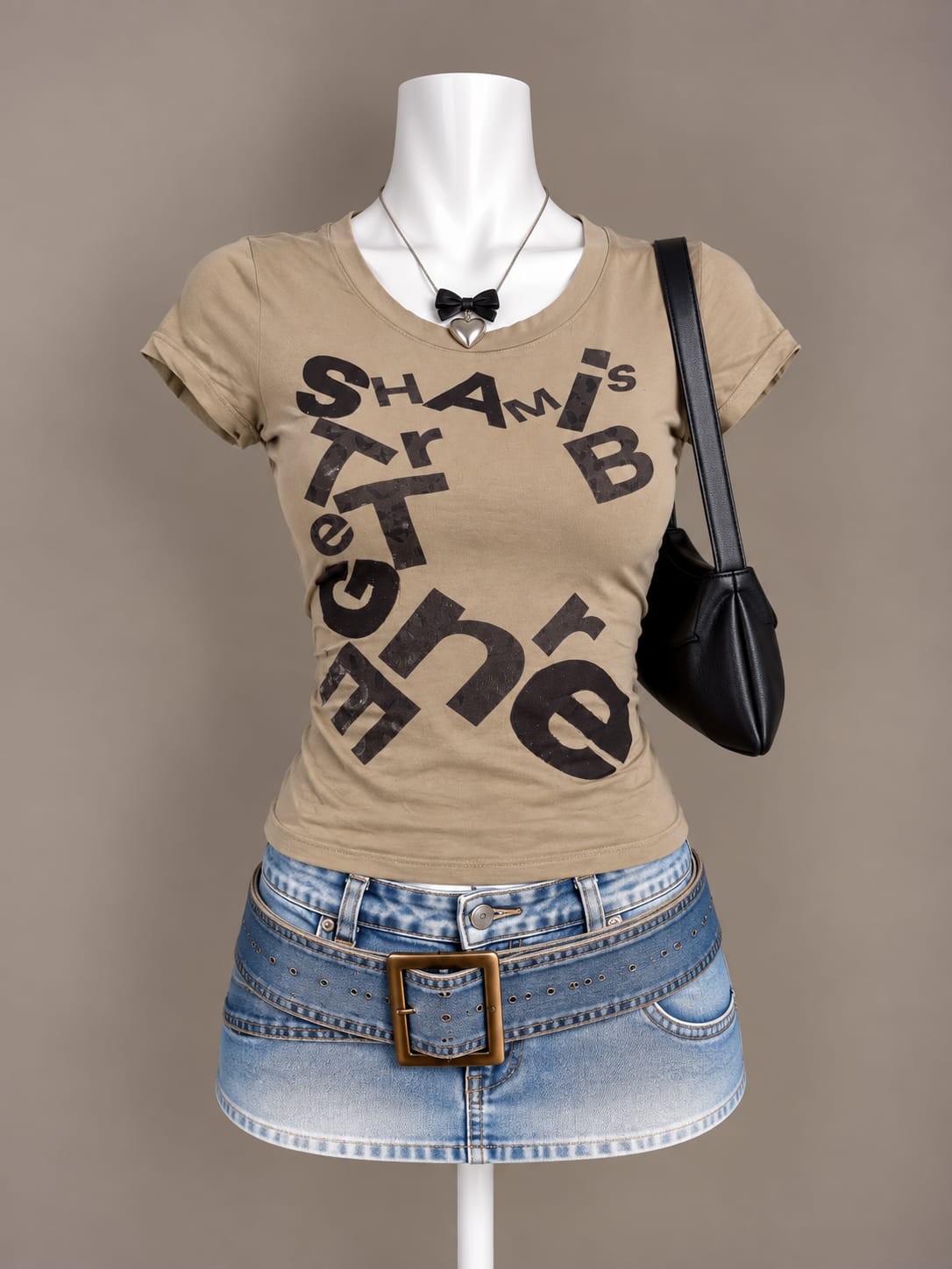 Khaki Graphic T-Shirt