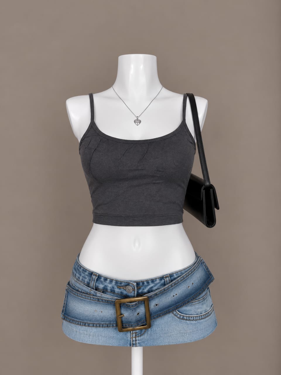 Charcoal Crop Top