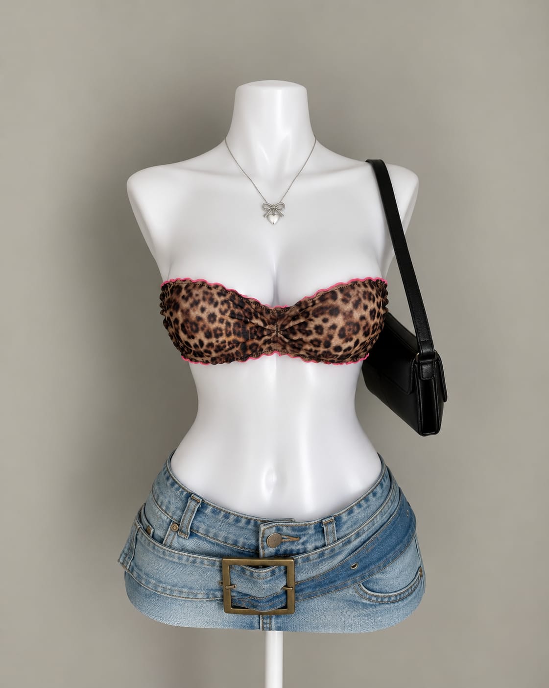 Leopard Print Bandeau Top