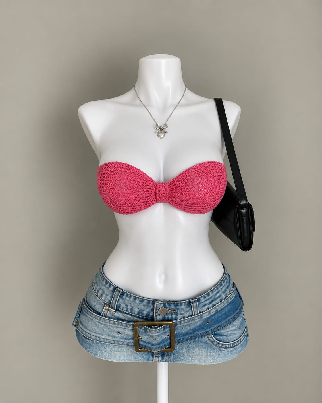 Pink Bandeau Top