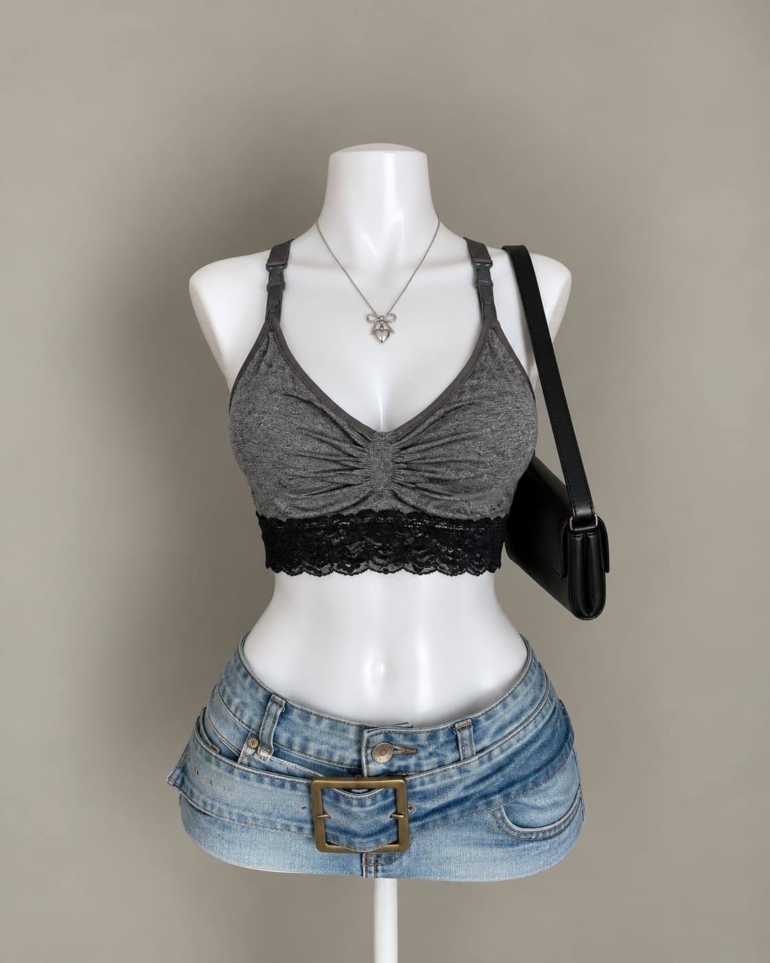 Grey Bra Top