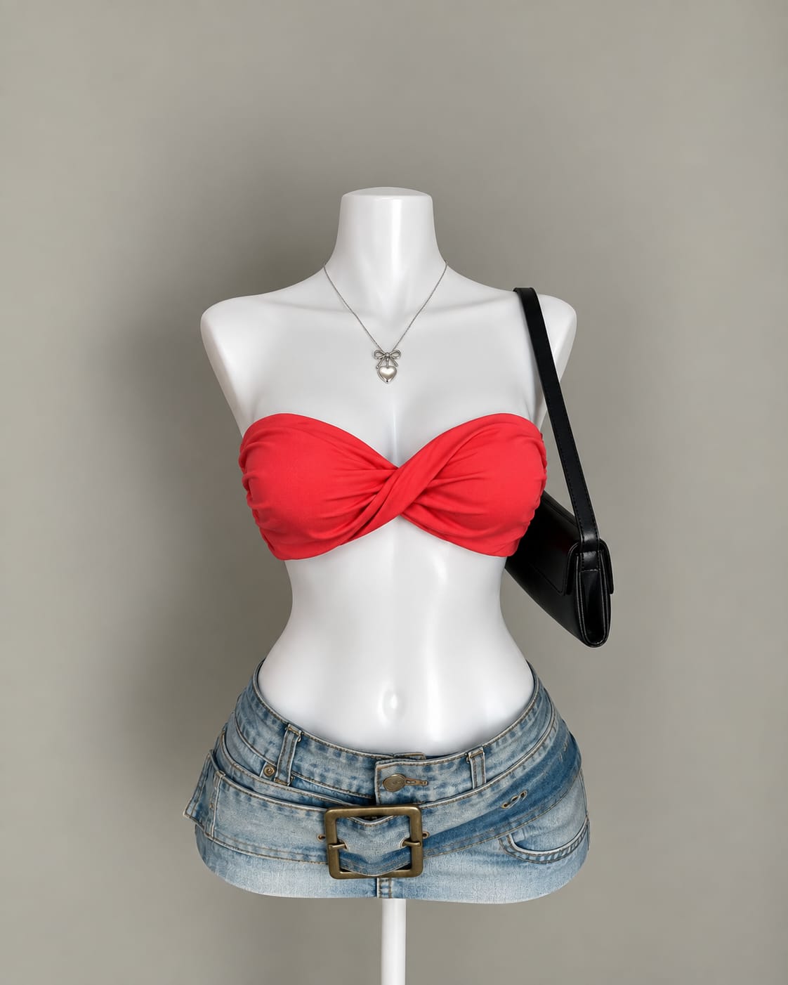 Red Bandeau Top