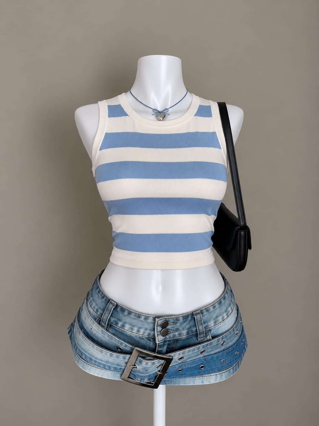 Light Blue Crop Top