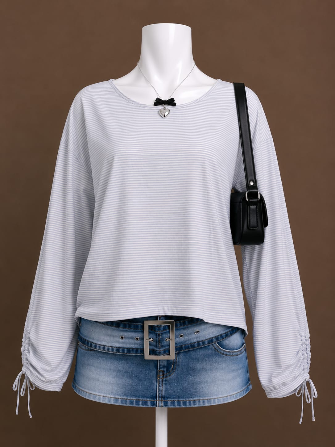 White And Blue Blouse