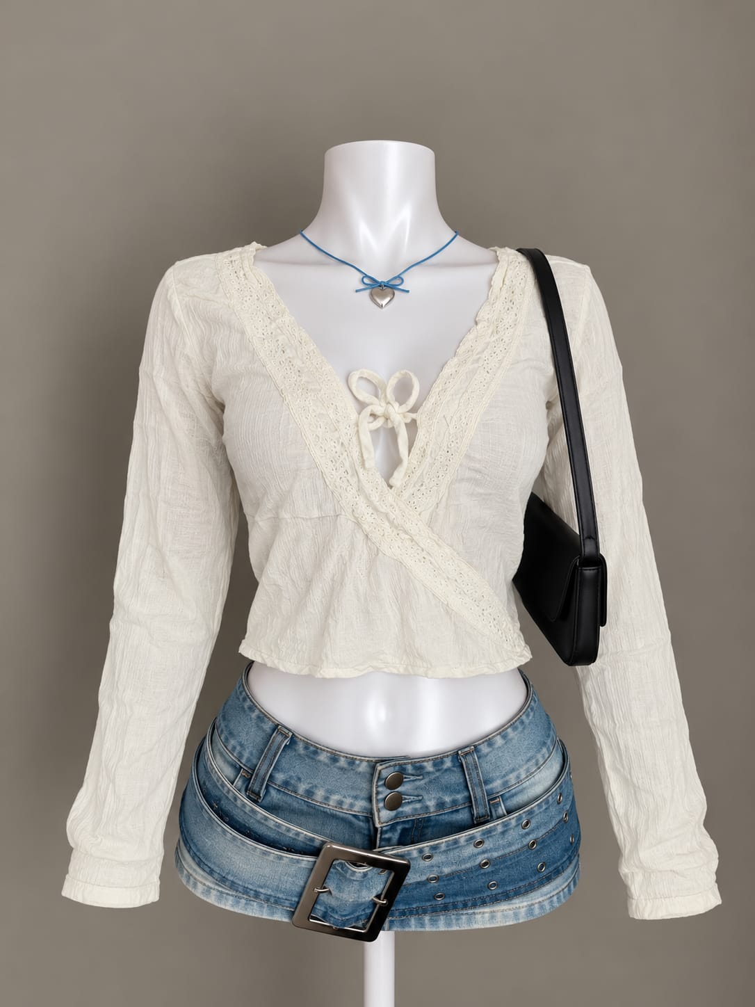 Cream Crop Top