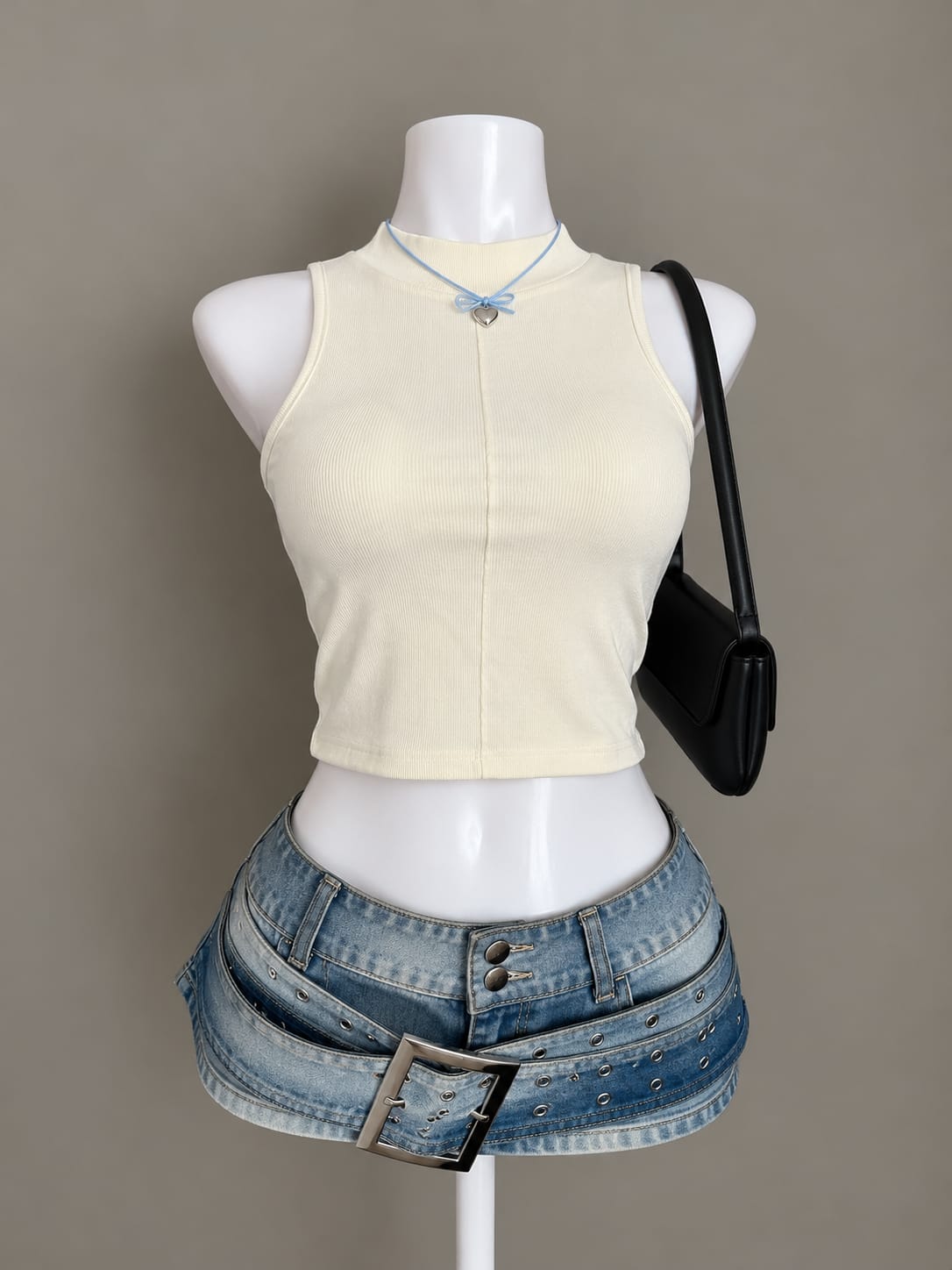 Cream Crop Top
