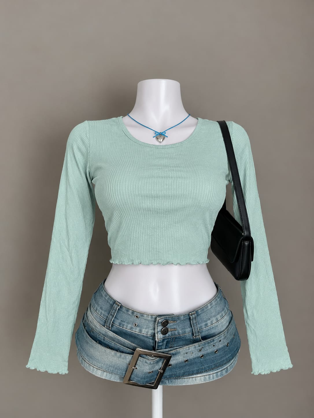 Mint Green Crop Top