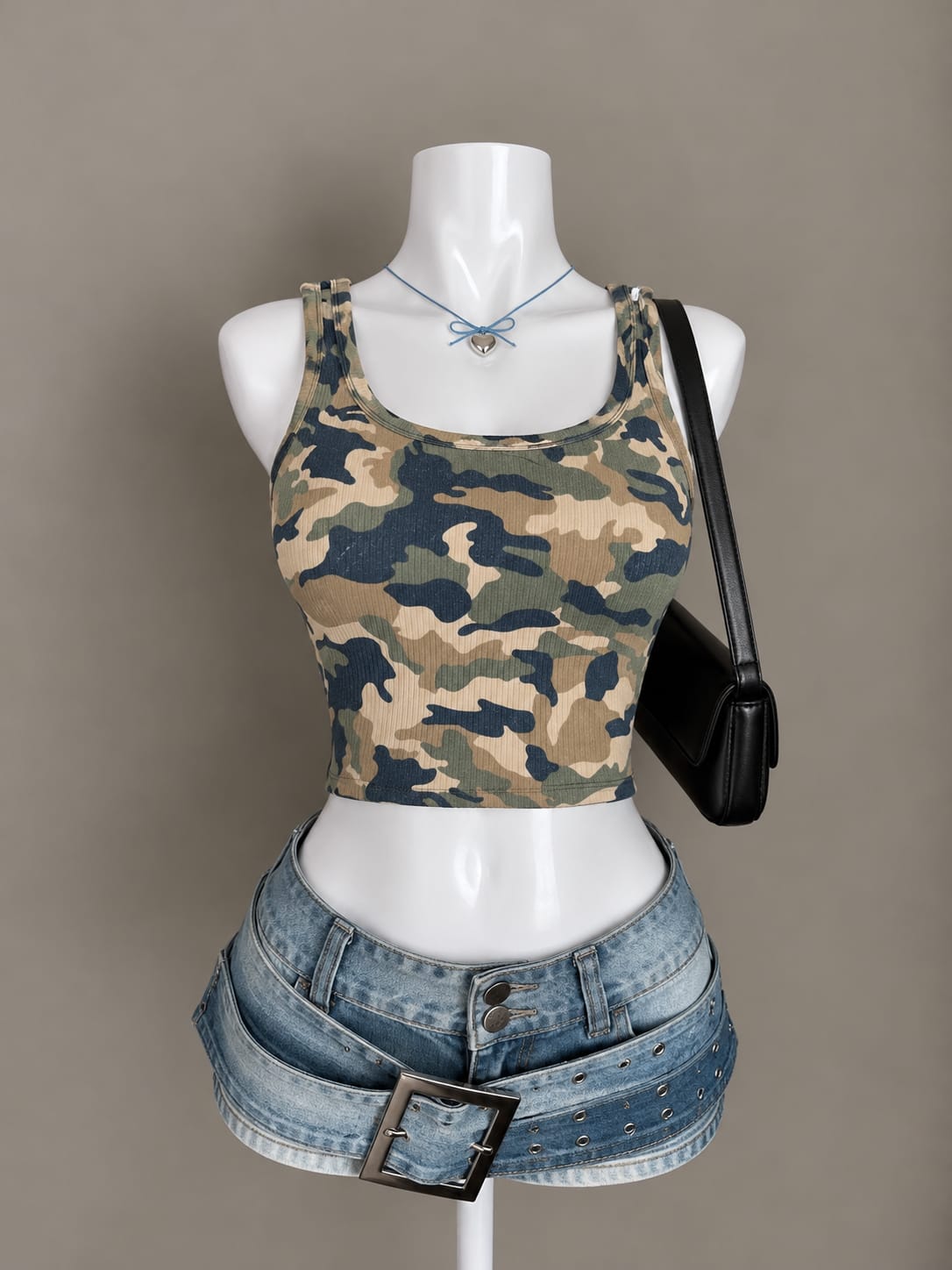 Olive Green Crop Top