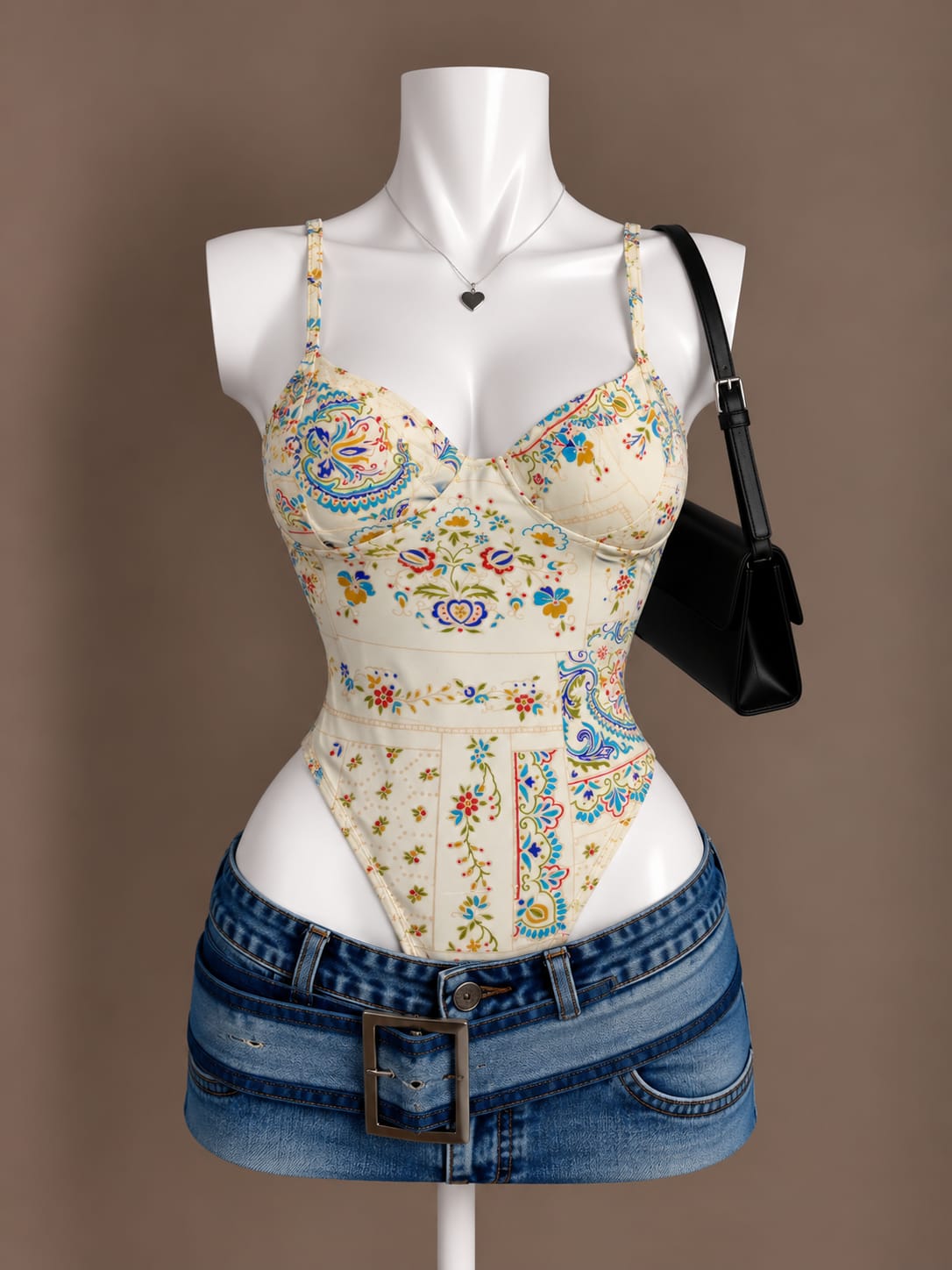 Cream Floral Bodysuit