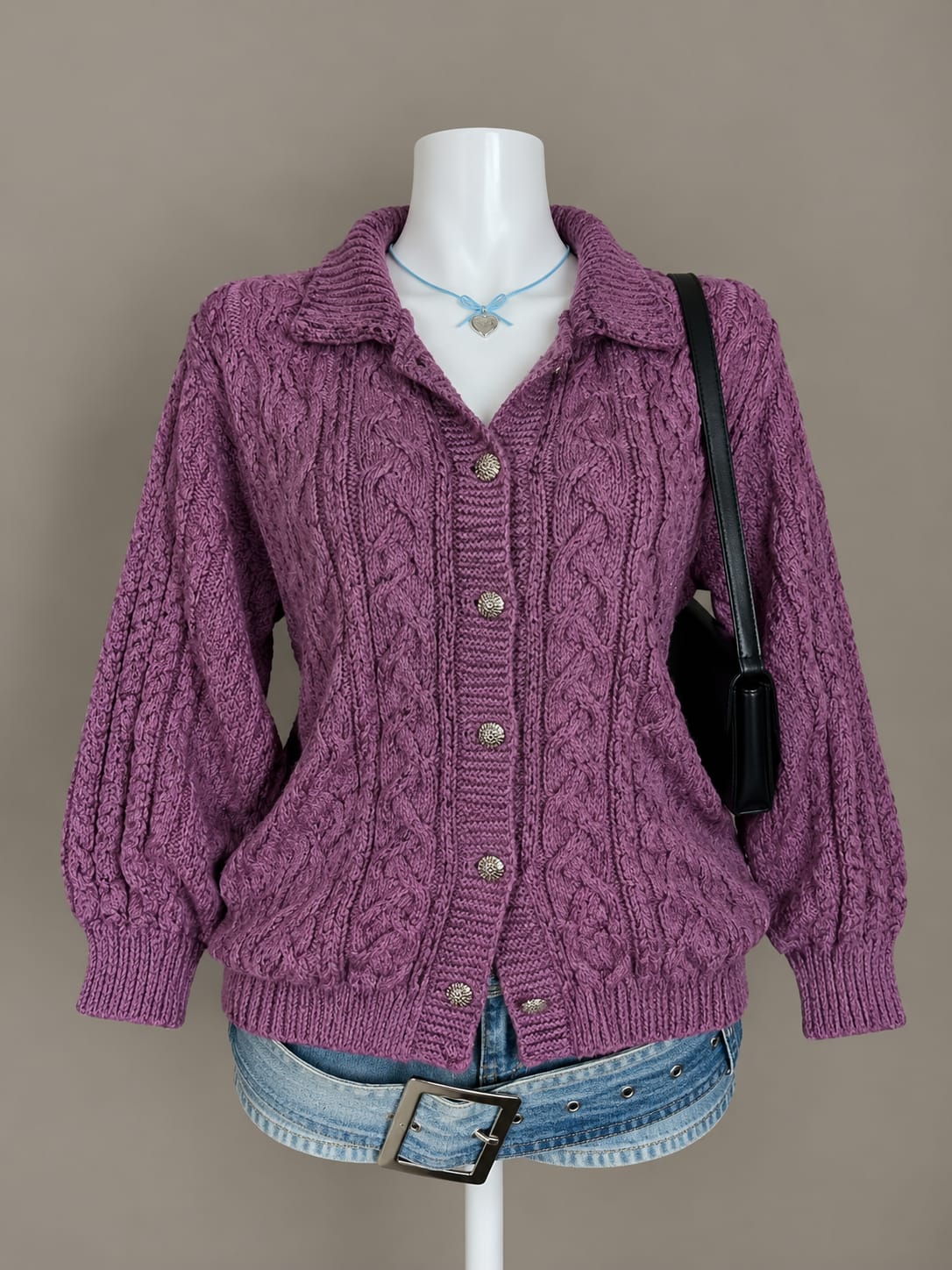 Purple Cardigan