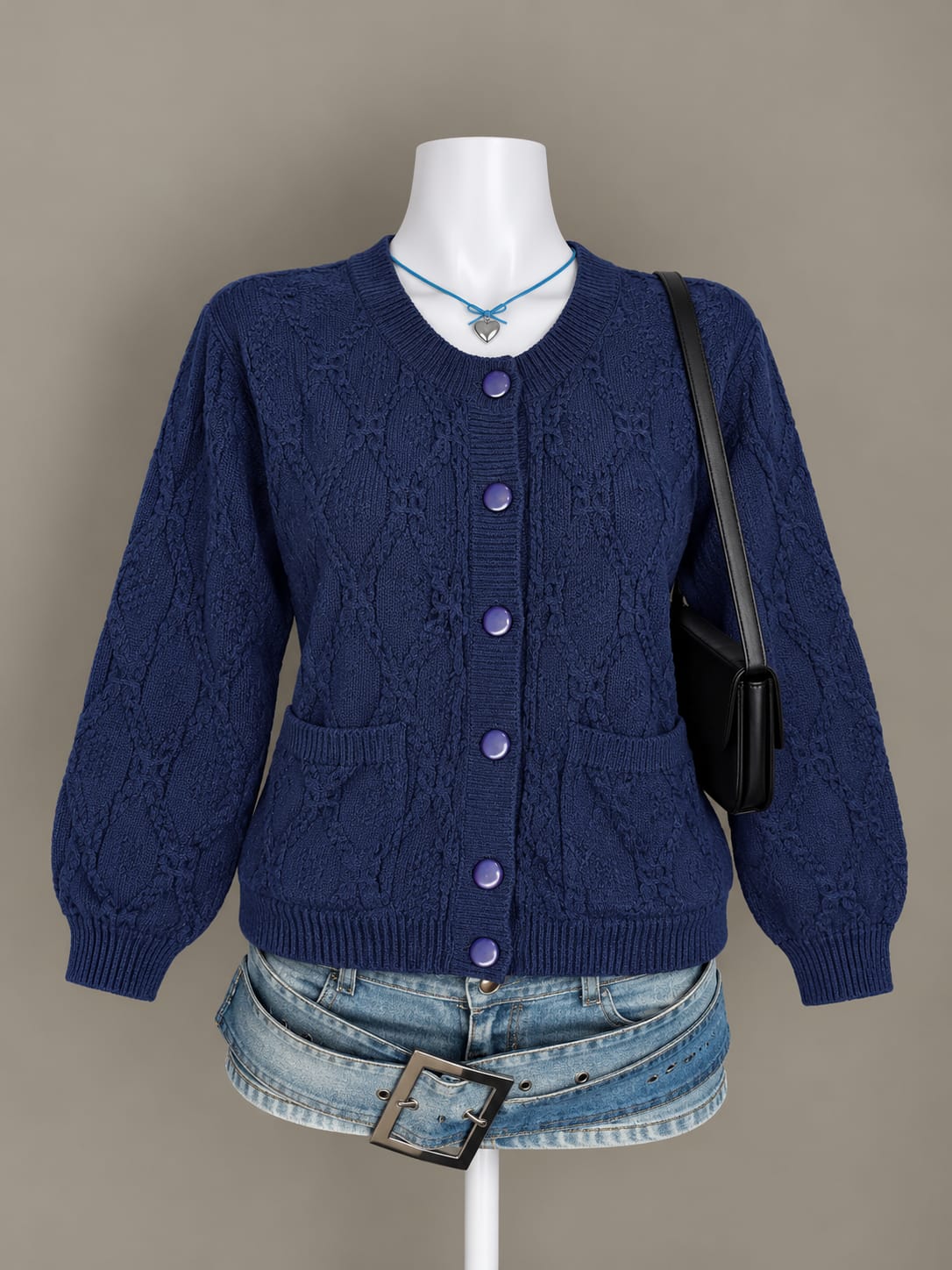 Navy Blue Cardigan