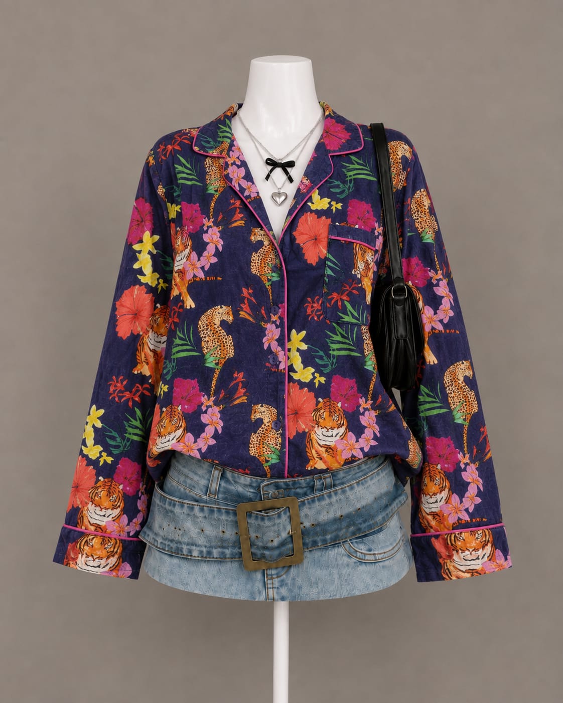 Navy Printed Shirt