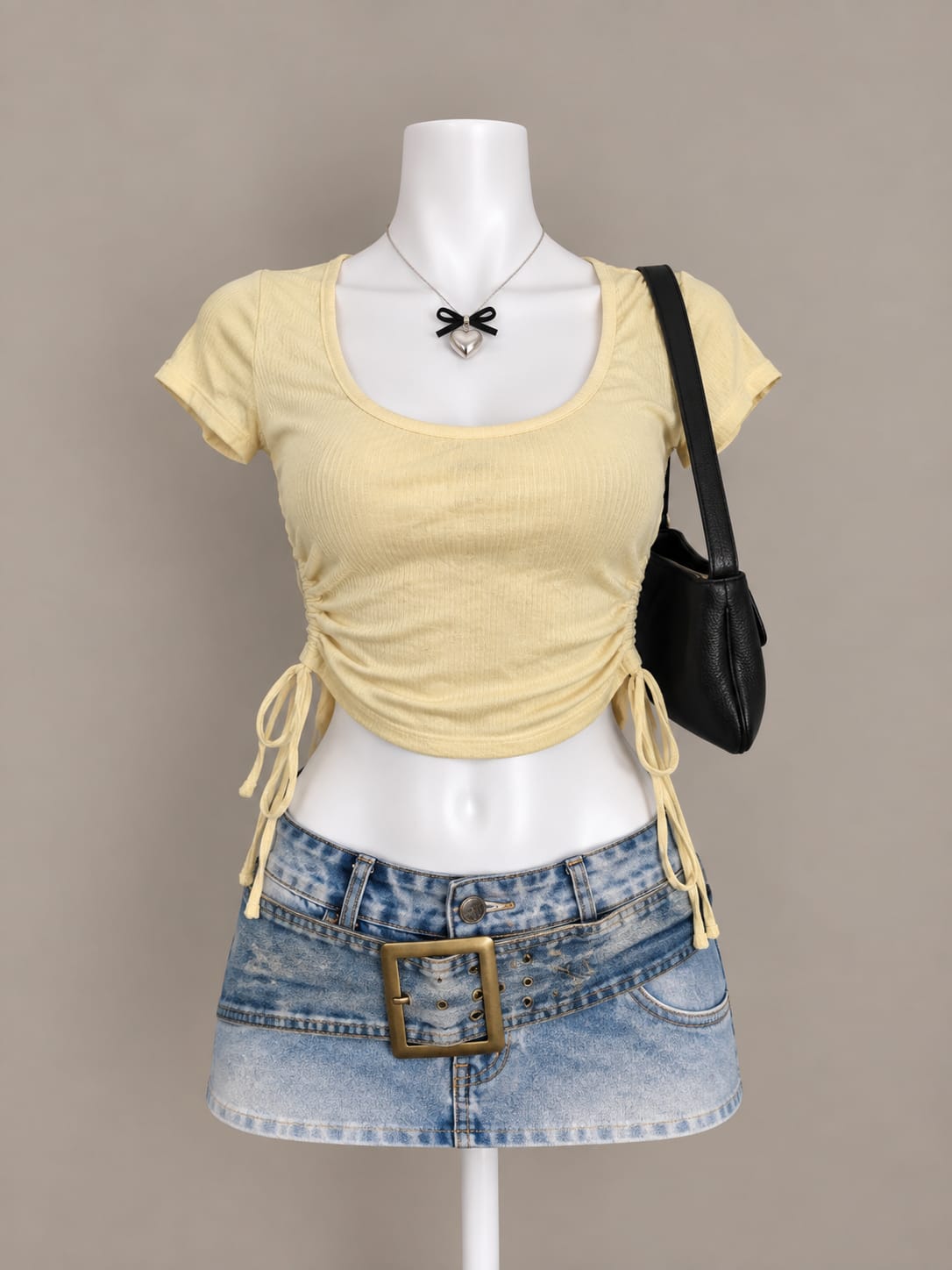 Pale Yellow Crop Top