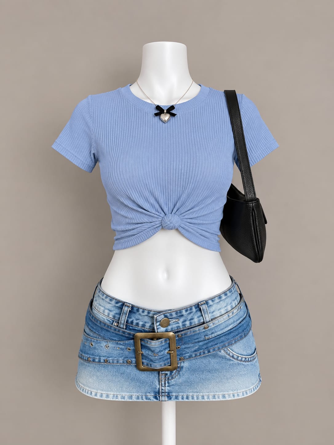 Light Blue Crop Top