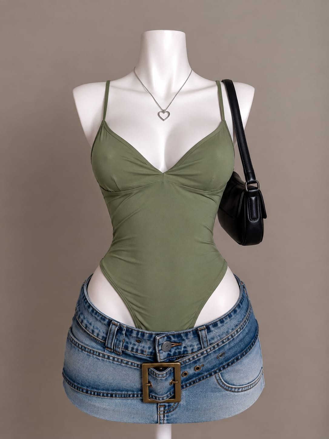 Olive Green Bodysuit