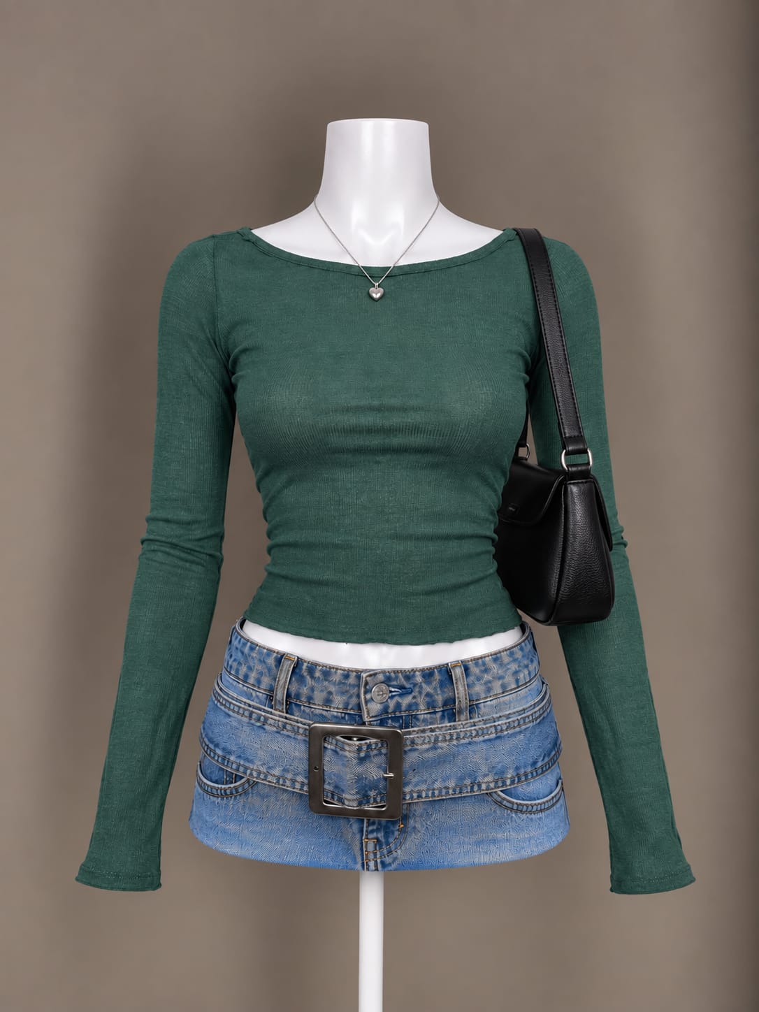 Green Long Sleeve Top