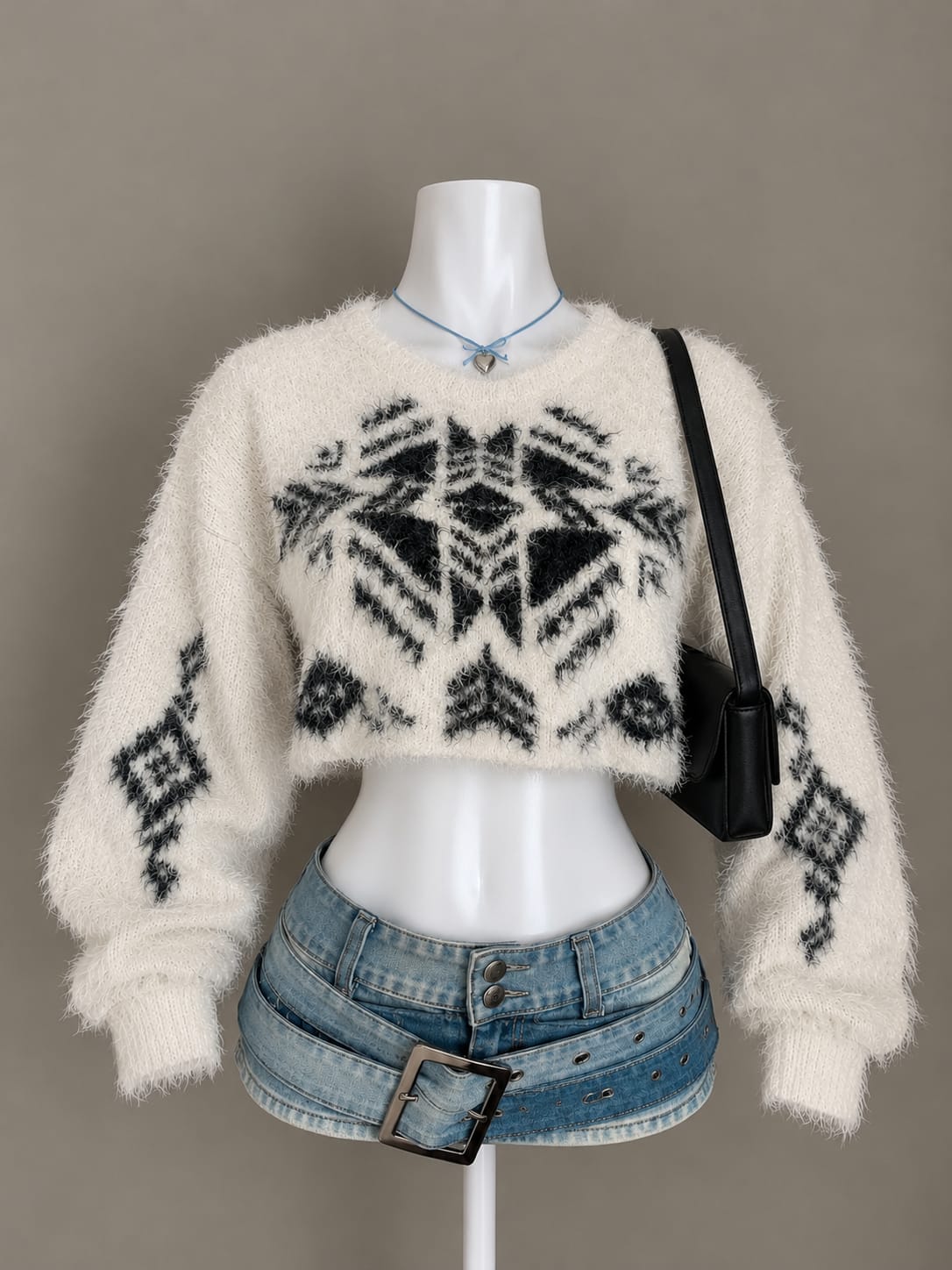 Cream Crop Sweater