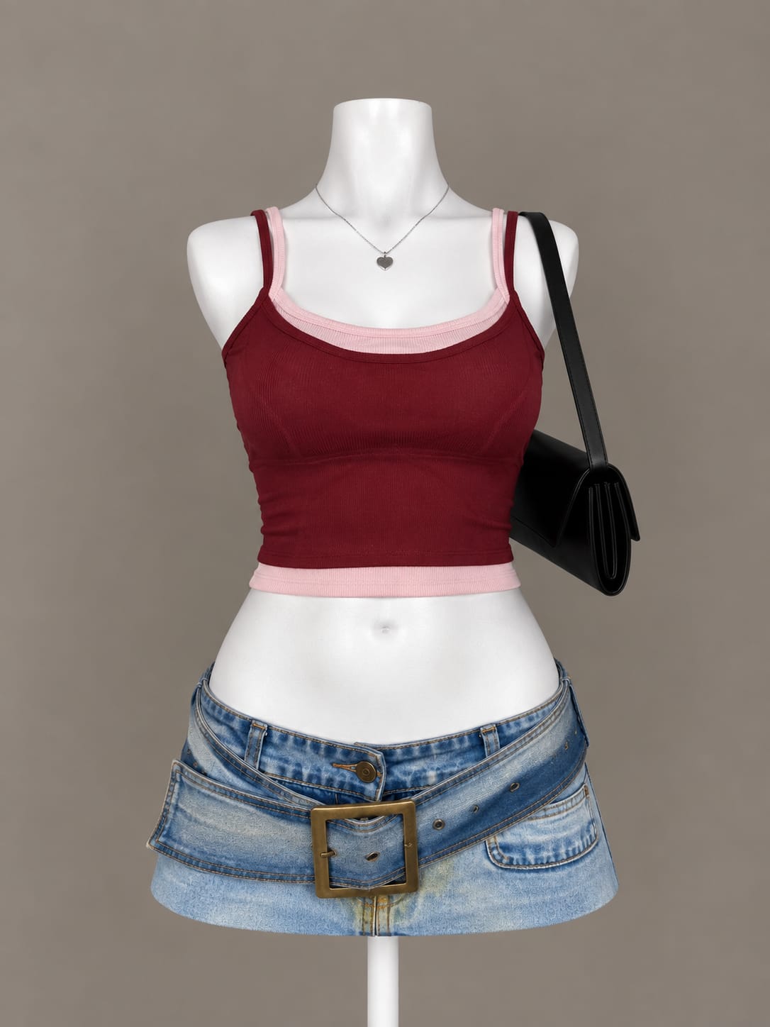 Burgundy Crop Top