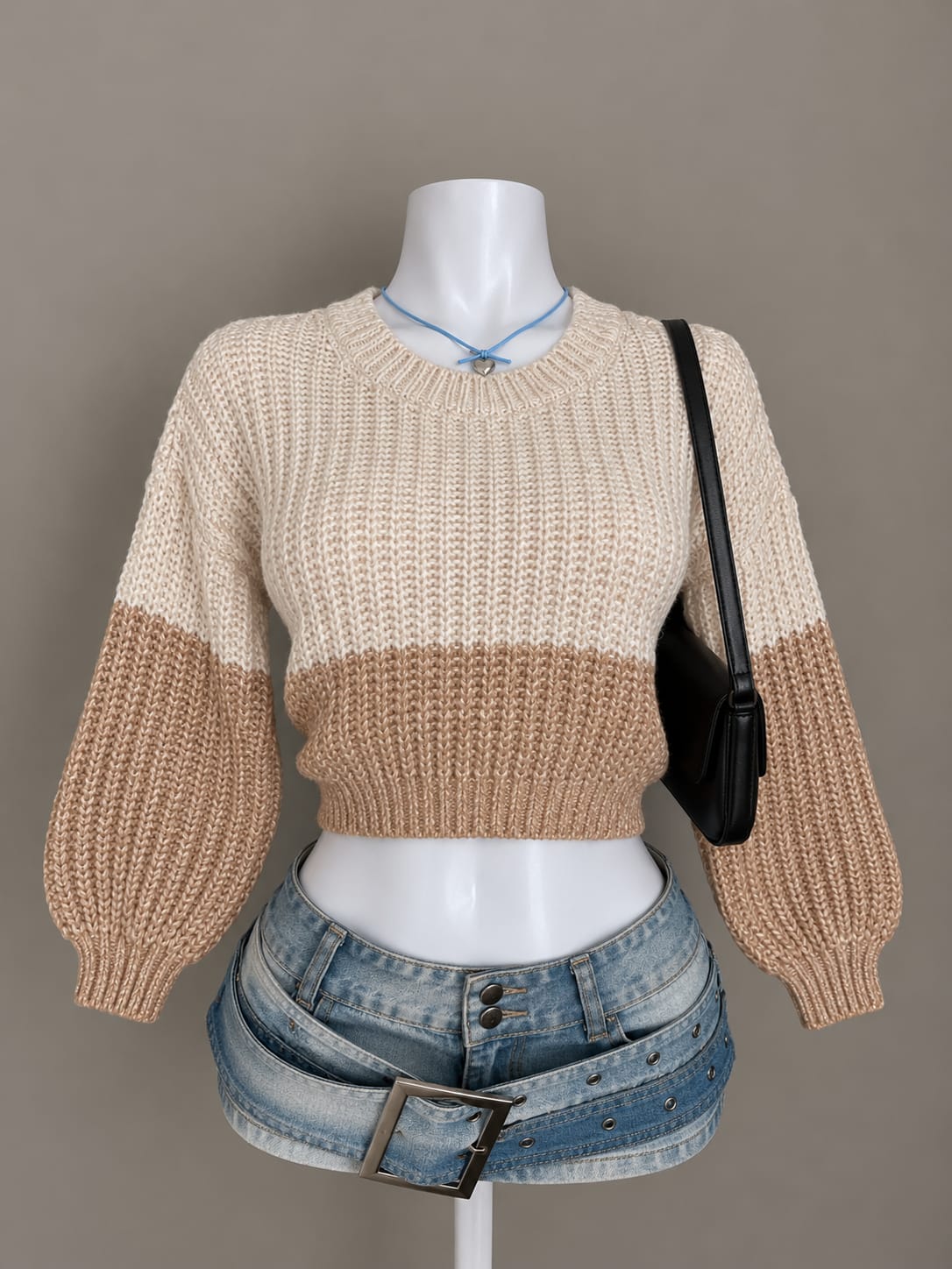 Cream Crop Sweater