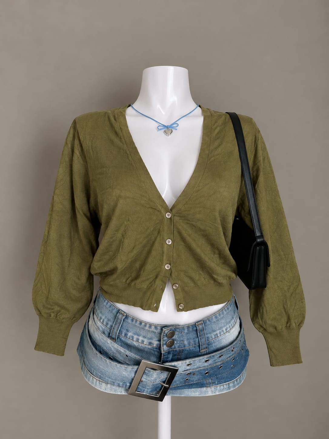 Olive Green Cardigan