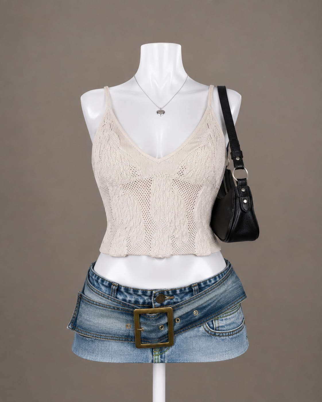 Cream Crop Top