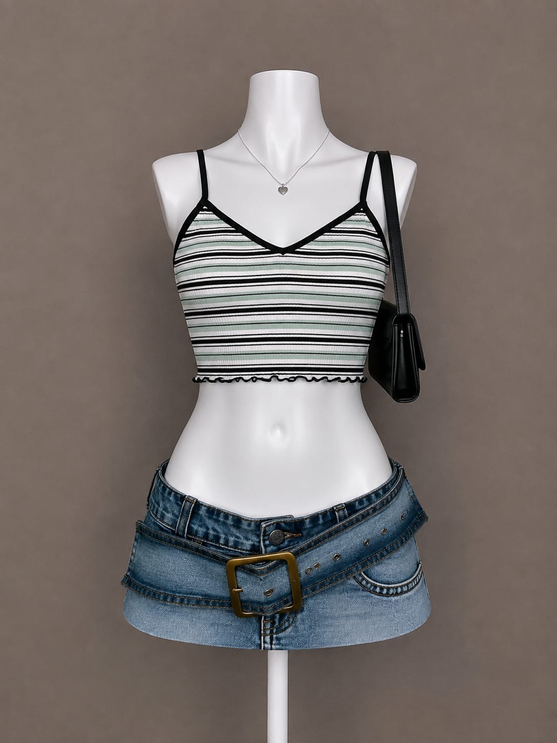 Mint Striped Camisole