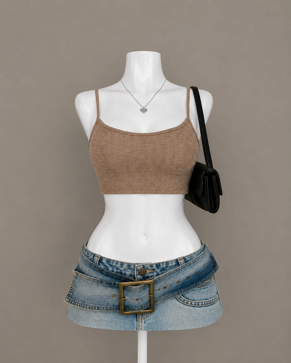 Brown Crop Top