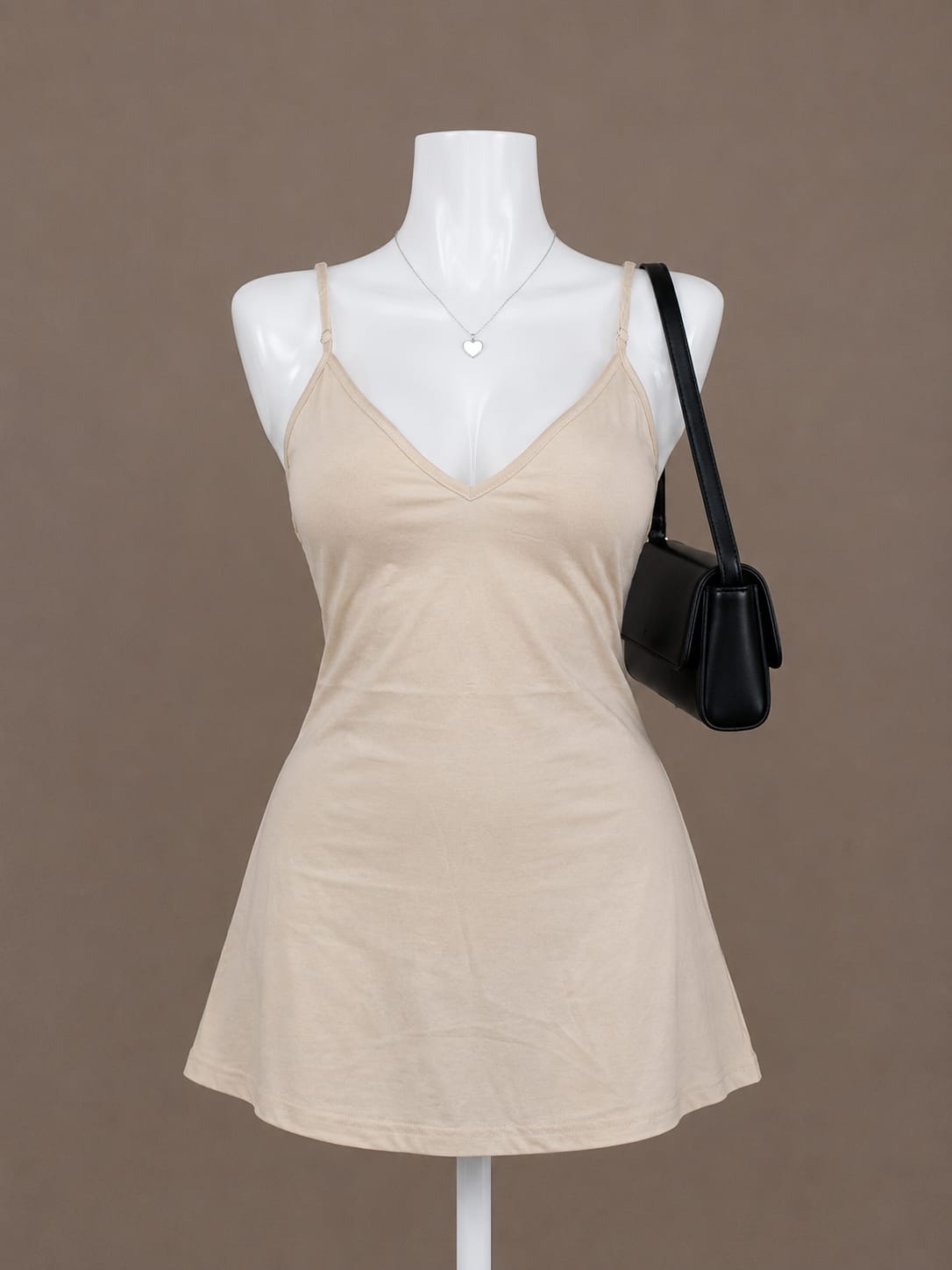 Beige Slip Dress