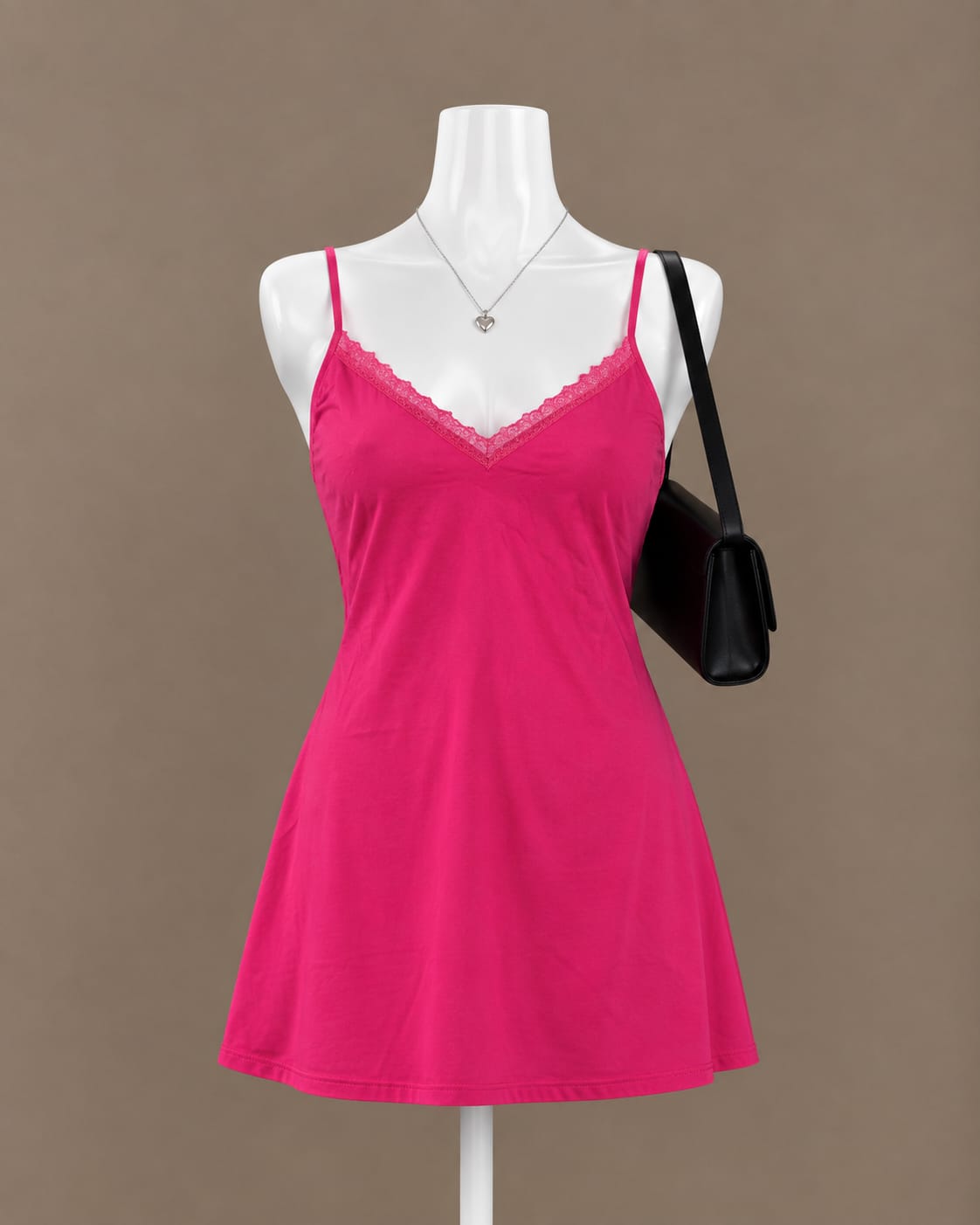 Hot Pink Slip Dress