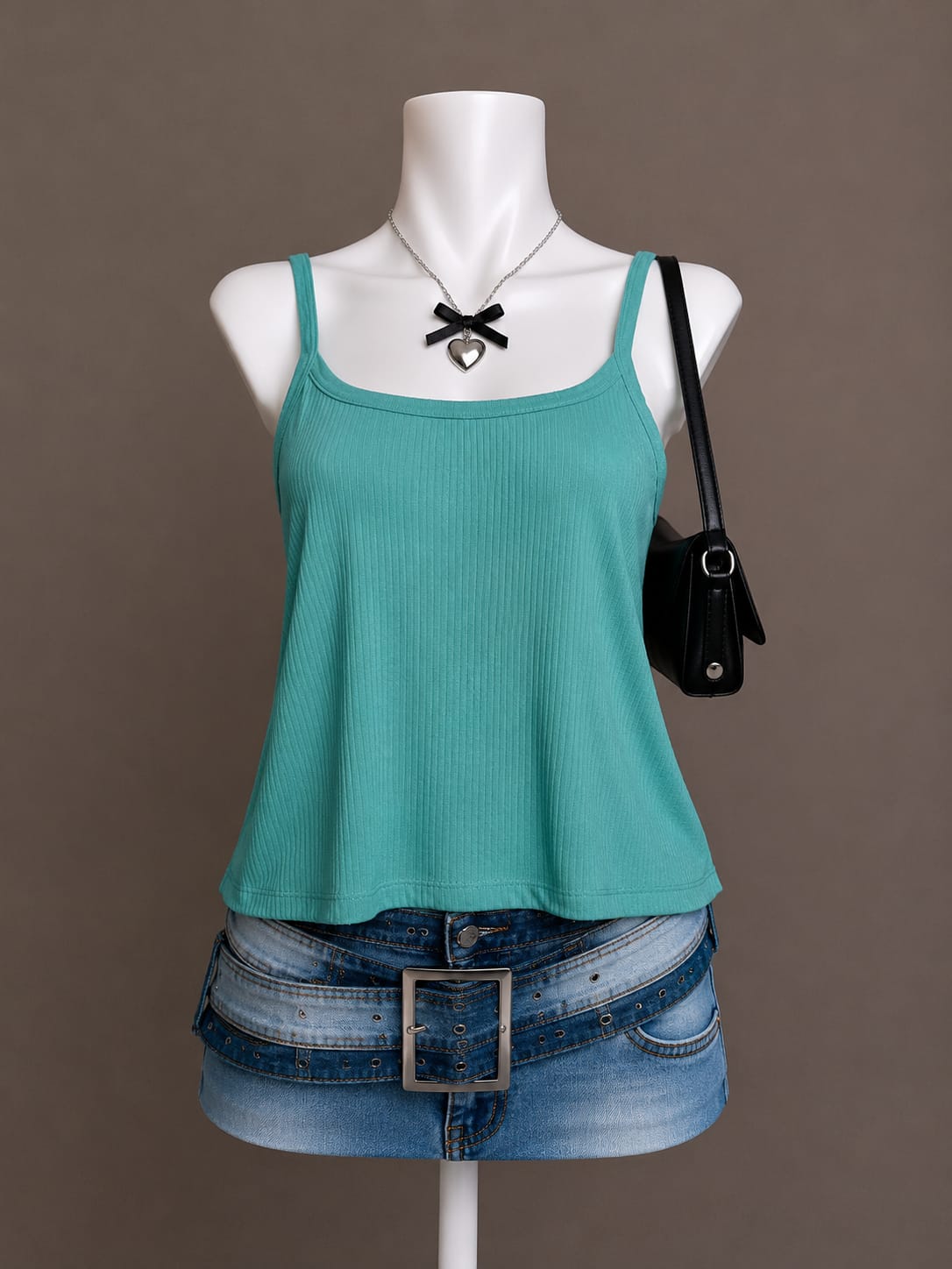 Teal Ribbed Camisole