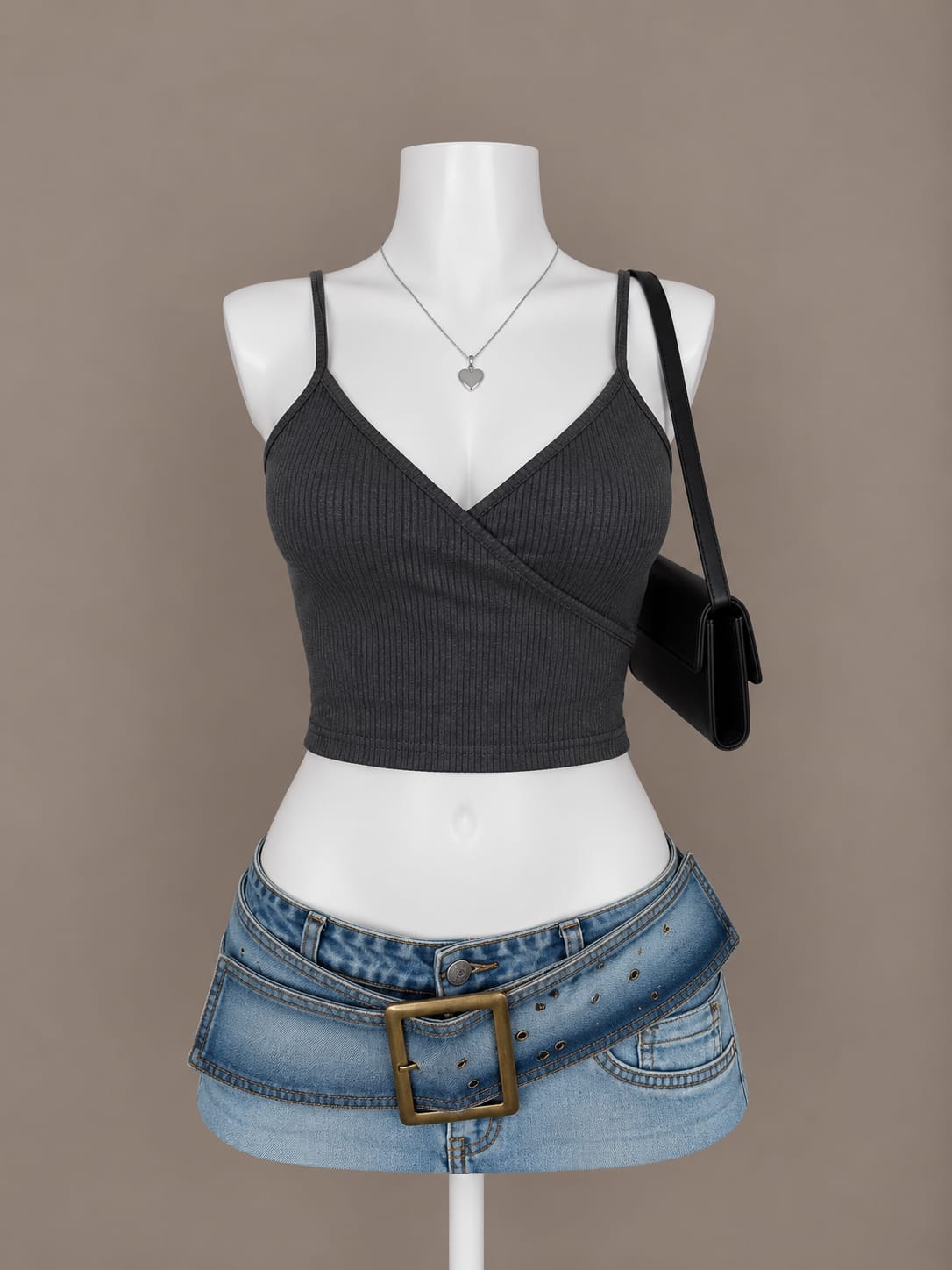 Charcoal Crop Top