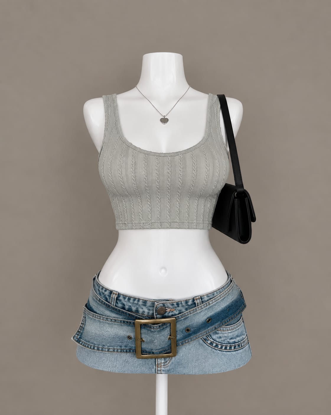 Light Gray Crop Top