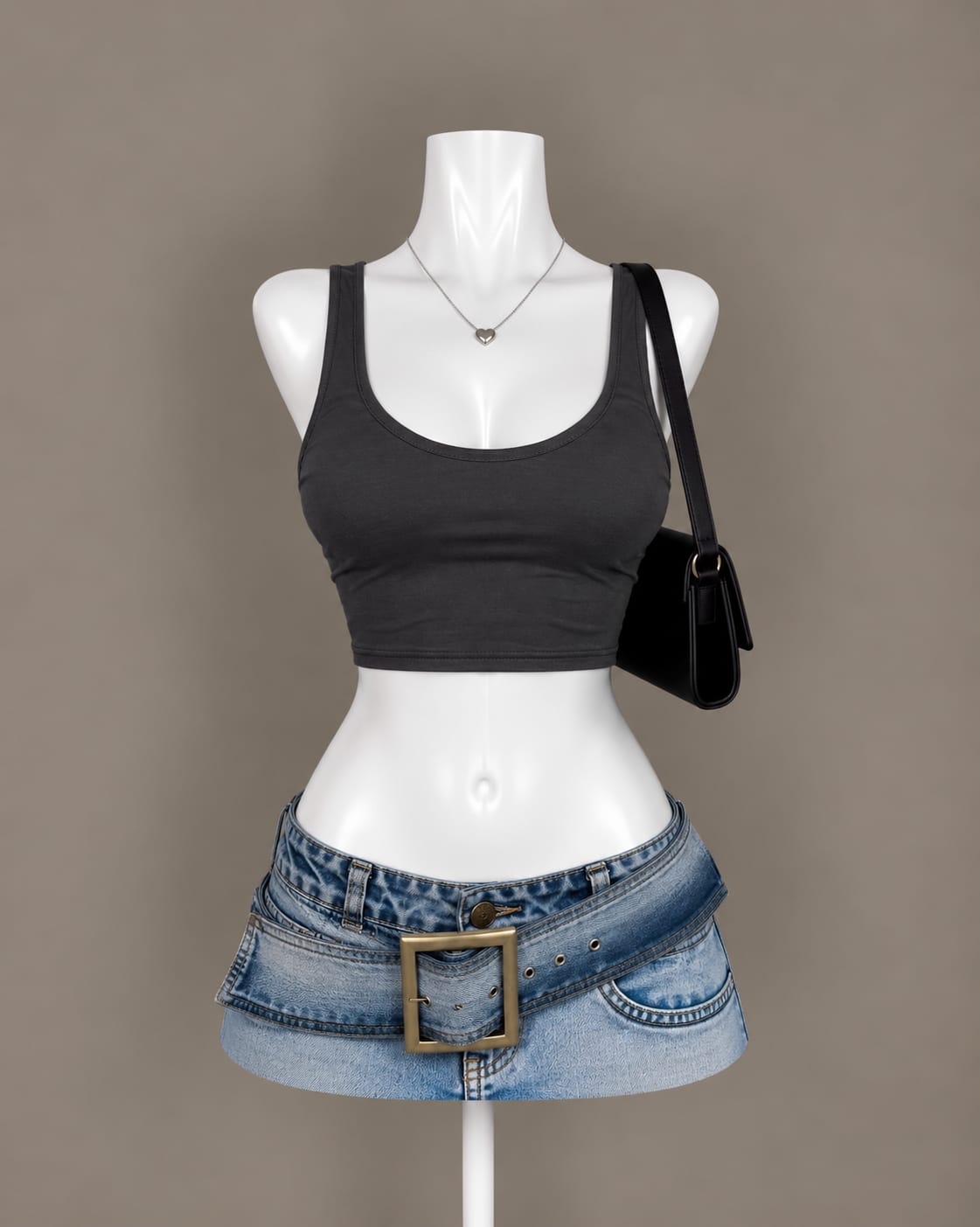 Charcoal Crop Top