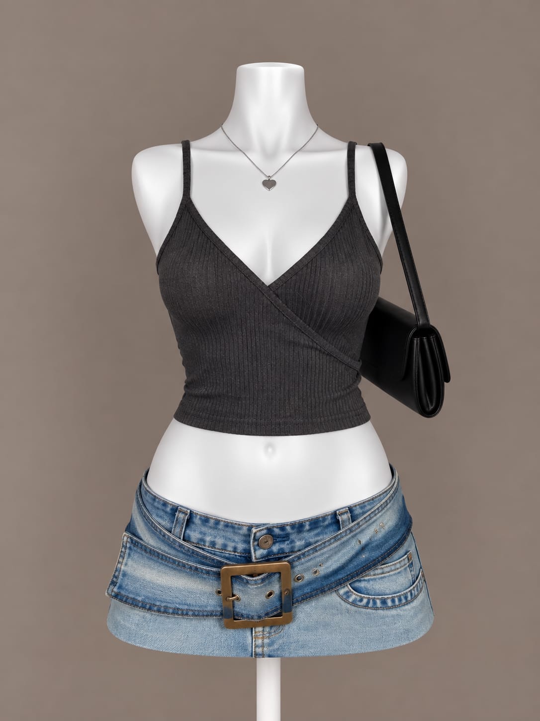 Charcoal Crop Top
