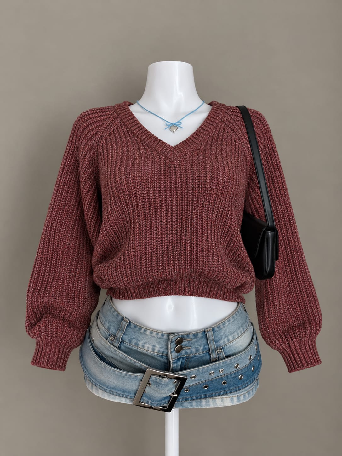 Brown Crop Sweater